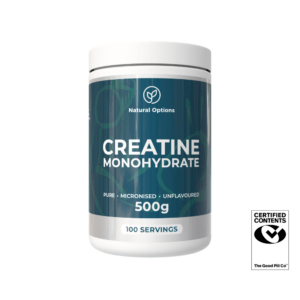 Creatine Monohydrate 500g tub including The Good Pill Co's Certified Contents